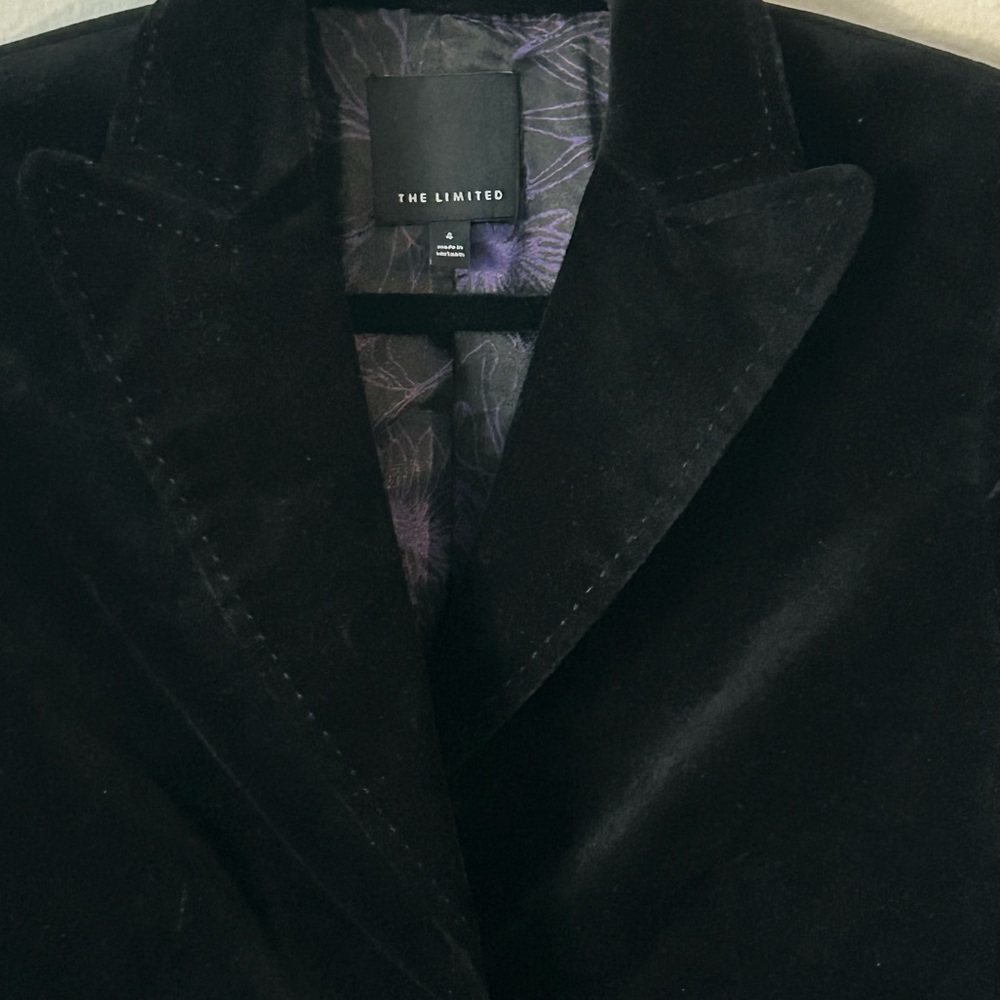 The Limited Black Velvet Pantsuit